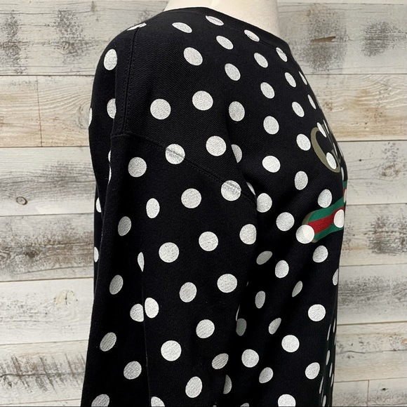Gucci Black Logo Polka Dot Sweatshirt XXXS XS 617964 Designer Luxury Top Trendy - Picture 6 of 16